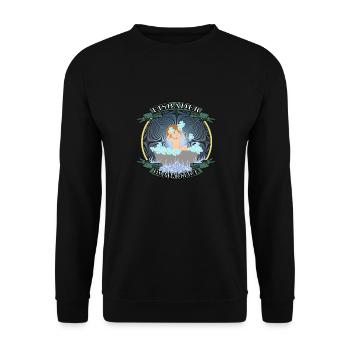eisbader crazy eisbär home winterbaden winterbader - Unisex Pullover - Schwarz - Vorne - Alina (178cm) & Michal (187cm)