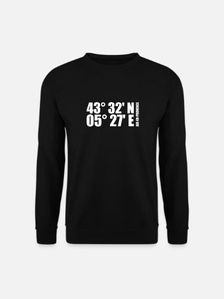 Aix-en-Provence coordinates - Unisex Sweatshirt - black