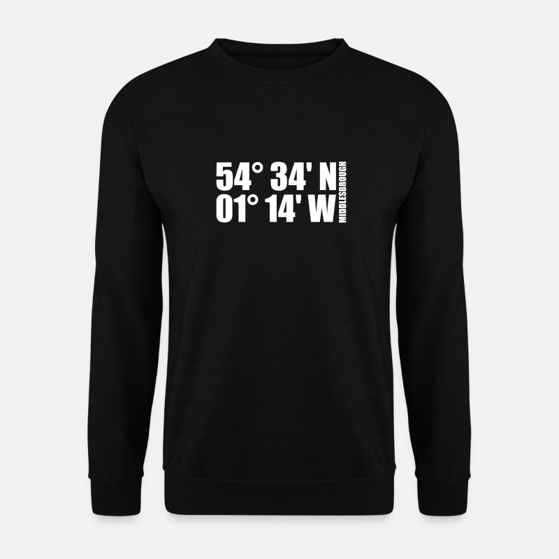 Coordonnées de Middlesbrough - Sweat-shirt Unisexe - noir