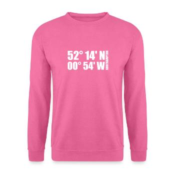 Coordonnées de Northampton - Sweat-shirt Unisexe - rose - Devant