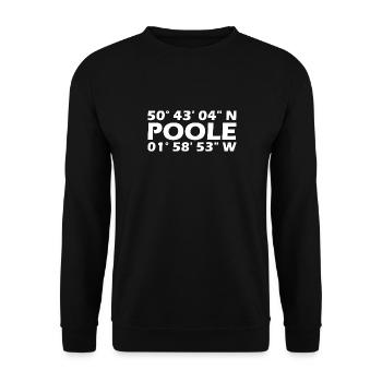 Coordonnées de la piscine - Sweat-shirt Unisexe - noir - Devant - Alina (178cm) & Michal (187cm)