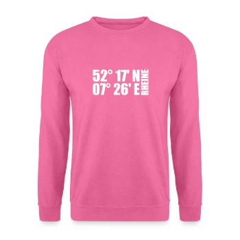 Rheine coordinates - Unisex Sweatshirt - pink - Front