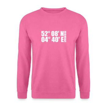 Alphen aan den Rijn coordinates - Unisex Sweatshirt - pink - Front