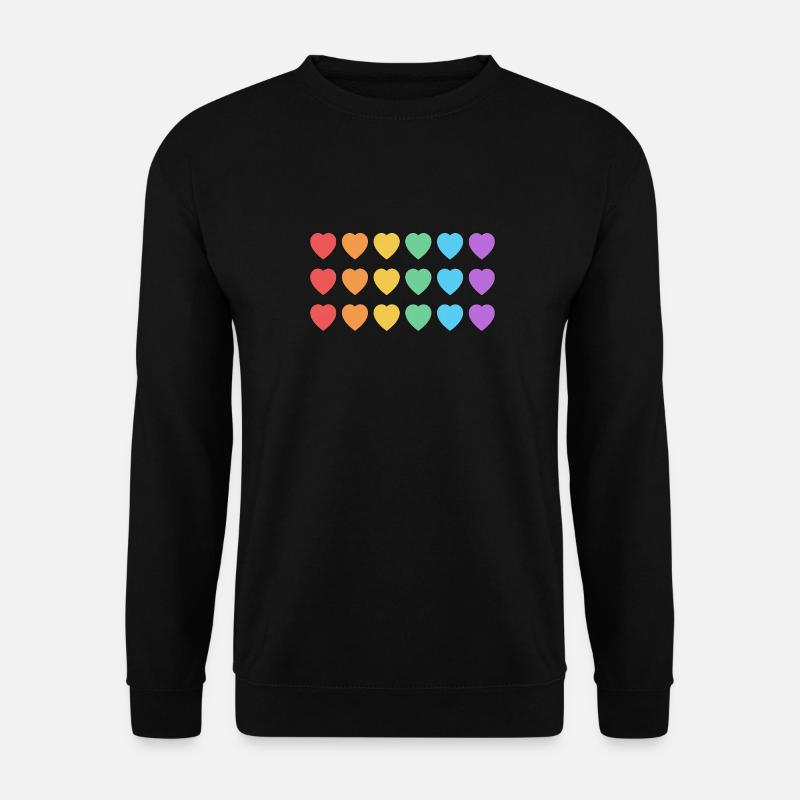 Regenbogenherzen LGBT Pride - Unisex Pullover - Schwarz