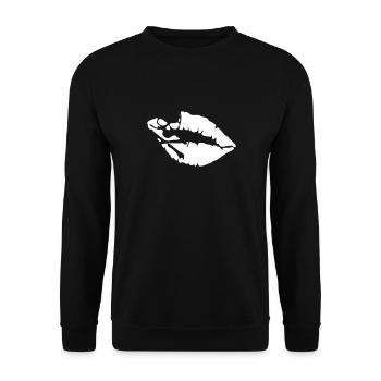 lips skull skull lips - Unisex Sweatshirt - black - Front - Alina (178cm) & Michal (187cm)
