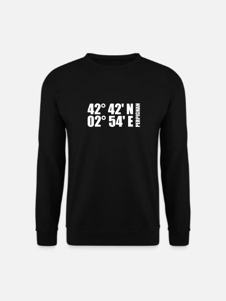Perpignan coordinates - Unisex Sweatshirt - black