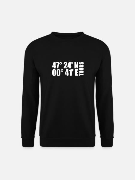 Tours Coordinates - Unisex Sweatshirt - black