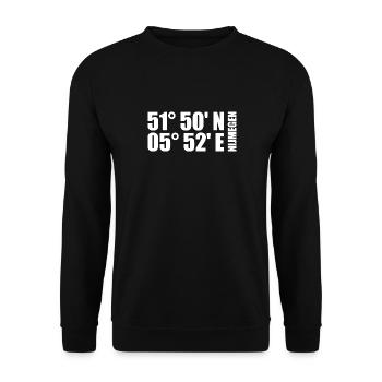 Nijmegen coordinates - Unisex Sweatshirt - black - Front - Alina (178cm) & Michal (187cm)