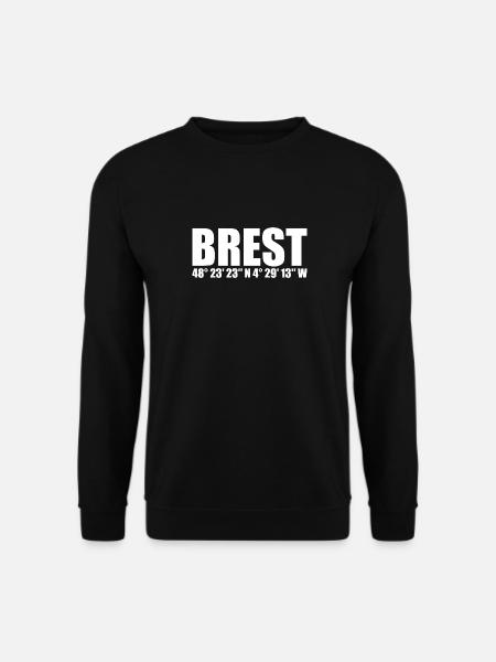 Coordonnées de Brest - Sweat-shirt Unisexe - noir
