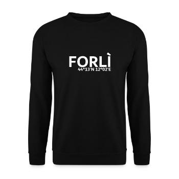 Forlì Koordinaten - Unisex Pullover - Schwarz - Vorne - Alina (178cm) & Michal (187cm)