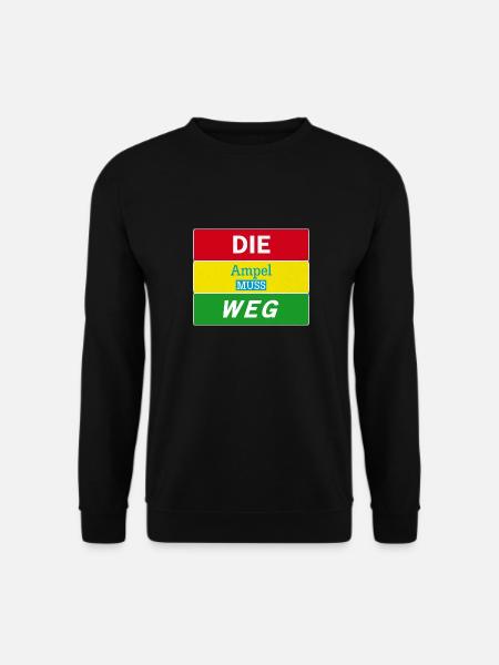 Die Ampel muss weg Bauern Protest Streik Demo - Unisex Pullover - Schwarz
