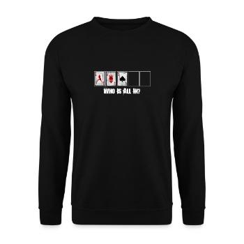 poker - Unisex Sweatshirt - black - Front - Alina (178cm) & Michal (187cm)