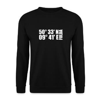 Fulda Koordinaten - Unisex Pullover - Schwarz - Vorne - Alina (178cm) & Michal (187cm)
