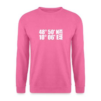 Aalen Koordinaten - Unisex Pullover - Pink - Vorne