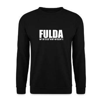 Fulda Koordinaten - Unisex Pullover - Schwarz - Vorne - Alina (178cm) & Michal (187cm)
