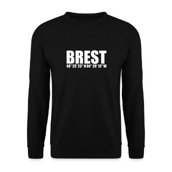 Brest Coordinates - Unisex Sweatshirt - black - Front - Alina (178cm) & Michal (187cm)