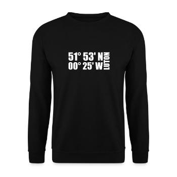 Coordonnées de Luton - Sweat-shirt Unisexe - noir - Devant - Alina (178cm) & Michal (187cm)