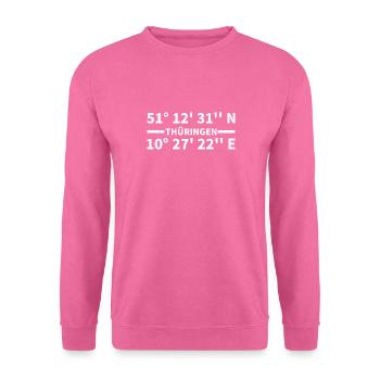 Coordonnées de Thuringe - Sweat-shirt Unisexe - rose - Devant