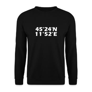 Padua Koordinaten - Unisex Pullover - Schwarz - Vorne - Alina (178cm) & Michal (187cm)