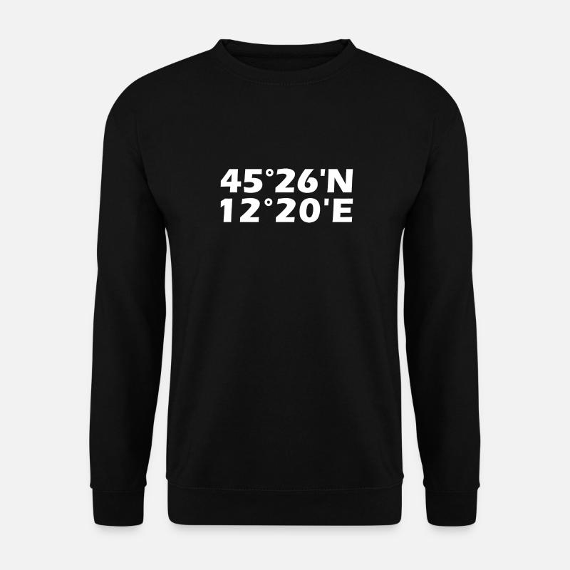Coordonnées de Venise - Sweat-shirt Unisexe - noir