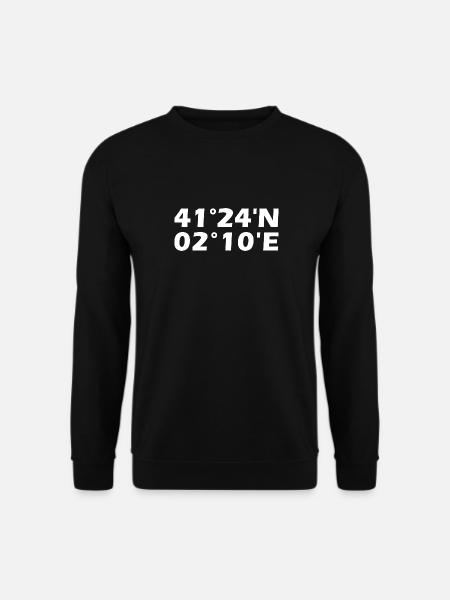 Coordonnées de Barcelone - Sweat-shirt Unisexe - noir
