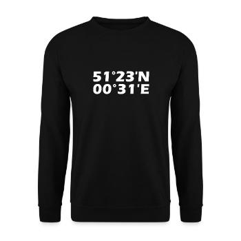 Chatham Koordinaten - Unisex Pullover - Schwarz - Vorne - Alina (178cm) & Michal (187cm)
