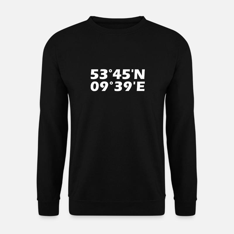 Coordonnées d’Elmshorn - Sweat-shirt Unisexe - noir