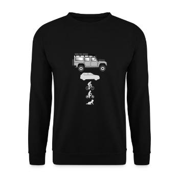 Evolution Landi - Sweat-shirt Unisexe - noir - Devant - Alina (178cm) & Michal (187cm)