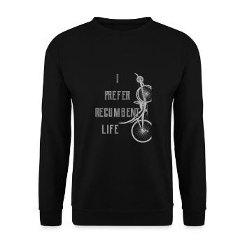 I PREFER RECUMENT LIFE TRIKE - Unisex Pullover - Schwarz - Vorne - Alina (178cm) & Michal (187cm)