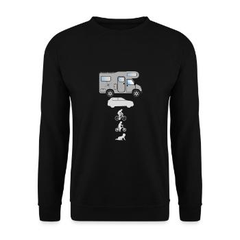 Camping-car Evolution - Sweat-shirt Unisexe - noir - Devant - Alina (178cm) & Michal (187cm)