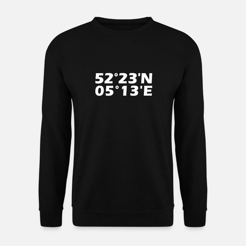Coordonnées d’Almere - Sweat-shirt Unisexe - noir