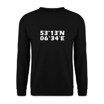 Groningen Coordinates - Unisex Sweatshirt - black - Front - Alina (178cm) & Michal (187cm)