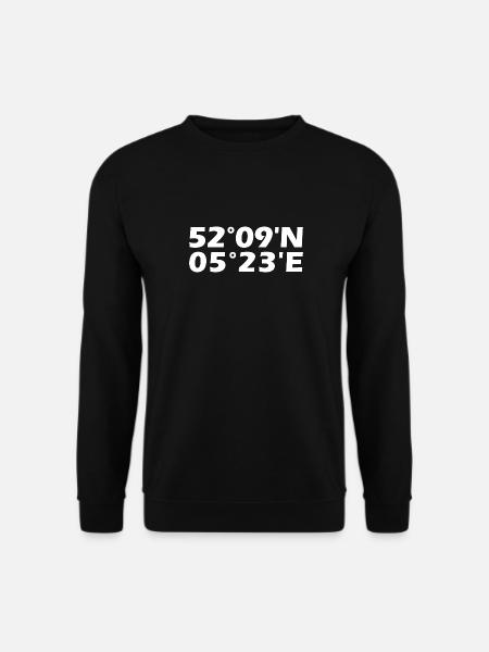 Coordonnées d’Amersfoort - Sweat-shirt Unisexe - noir