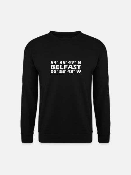 Coordonnées de Belfast - Sweat-shirt Unisexe - noir