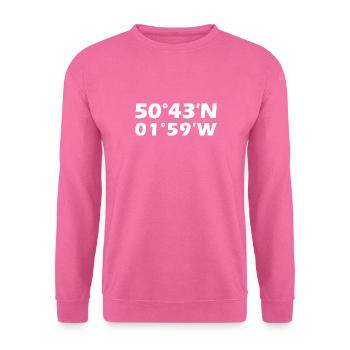 Poole Koordinaten - Unisex Pullover - Pink - Vorne