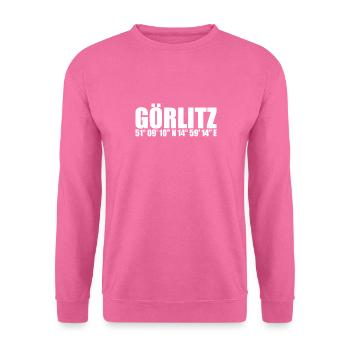 Görlitz Koordinaten - Unisex Pullover - Pink - Vorne