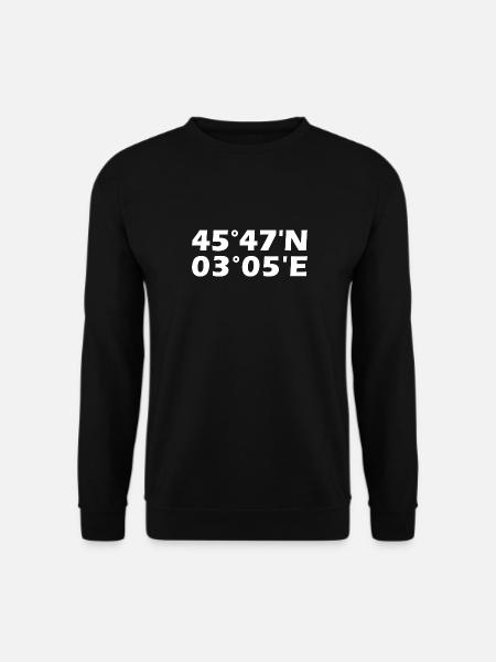 Clermont-Ferrand Koordinaten - Unisex Pullover - Schwarz