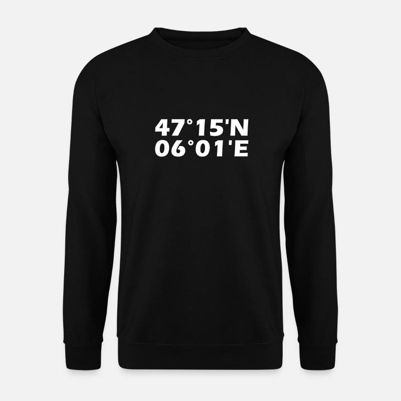 Coordonnées de Besançon - Sweat-shirt Unisexe - noir