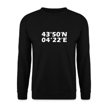 Nîmes coordinates - Unisex Sweatshirt - black - Front - Alina (178cm) & Michal (187cm)