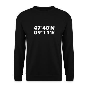 Coordonnées de constance - Sweat-shirt Unisexe - noir - Devant - Alina (178cm) & Michal (187cm)