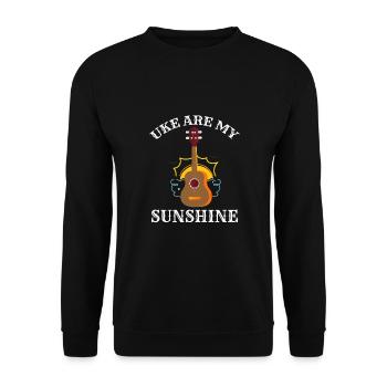 Uke Are My Sunshine Cadeau-Les Amoureux Ukulele - Sweat-shirt Unisexe - noir - Devant - Alina (178cm) & Michal (187cm)