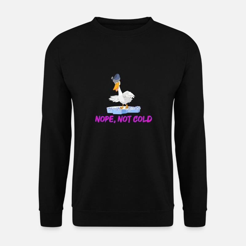 vinterbadning isbadning nej, ikke koldt vinterbadning - Unisex sweater - sort
