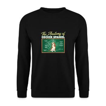Anatomy Of A Cocker Spaniel I Funny Spaniel - Unisex Sweatshirt - black - Front - Alina (178cm) & Michal (187cm)