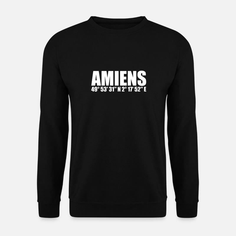 Coordonnées d’Amiens - Sweat-shirt Unisexe - noir