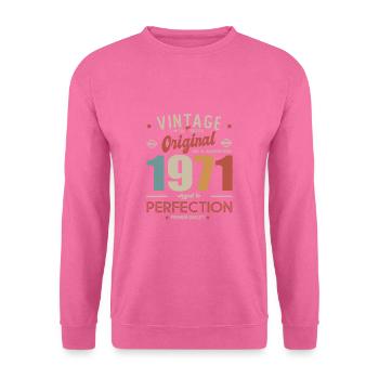 Vintage Original 1971 Geburtstagsgeschenk 51 Jahre - Unisex Pullover - Pink - Vorne