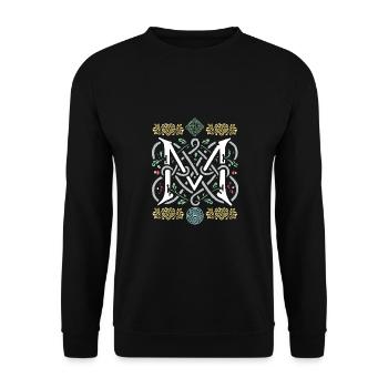 M - Unisex Sweatshirt - black - Front - Alina (178cm) & Michal (187cm)