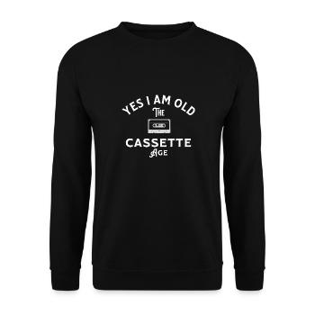 Oui je suis vieux - Cassettes Age - Sweat-shirt Unisexe - noir - Devant - Alina (178cm) & Michal (187cm)