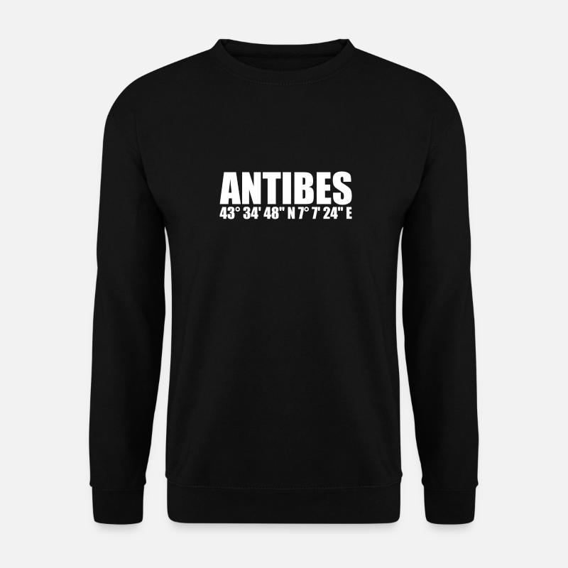 Coordonnées d’Antibes - Sweat-shirt Unisexe - noir