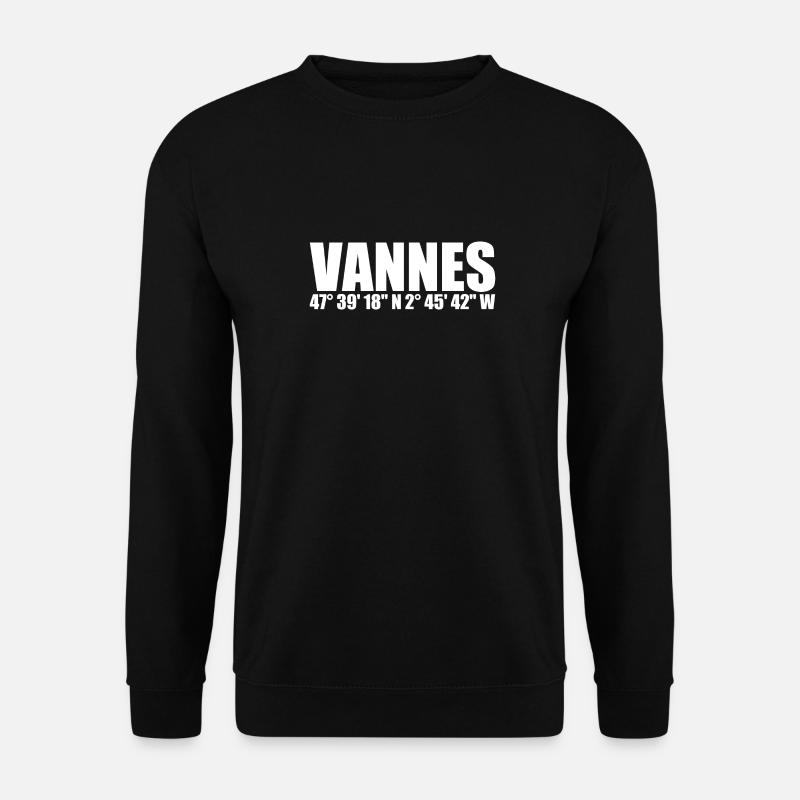 Coordonnées de Vannes - Sweat-shirt Unisexe - noir