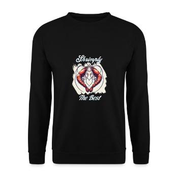 Crevettes, le meilleur jeu de mots - Sweat-shirt Unisexe - noir - Devant - Alina (178cm) & Michal (187cm)